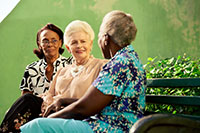 Ladies on bench